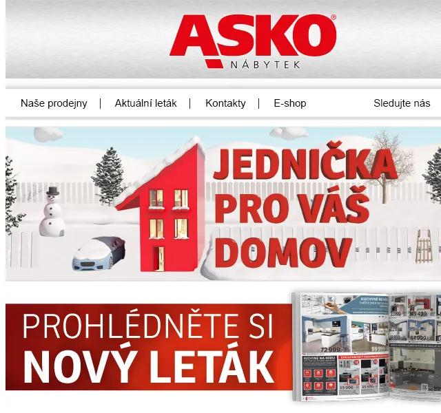 Asko Nábytek: -50 % na plánované kuchyně – červen 2026 | Nuslet.cz