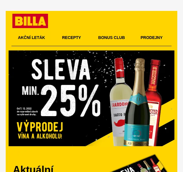 Billa: Pfanner džus za 26,90 Kč a Lučina za 39,90 Kč – červen 2026 | Nuslet.cz