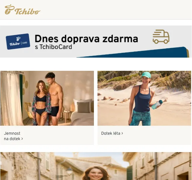Tchibo: Letní dámské oblečení -15 % + doprava zdarma – červen 2026
