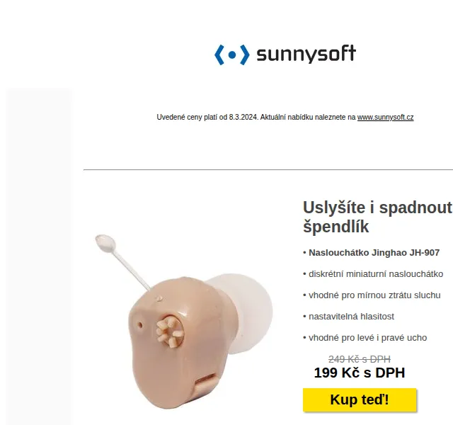Sunnysoft: slevy do 60 % na chytré kamery, teploměry a vysílačky – červen 2026 | Nuslet.cz