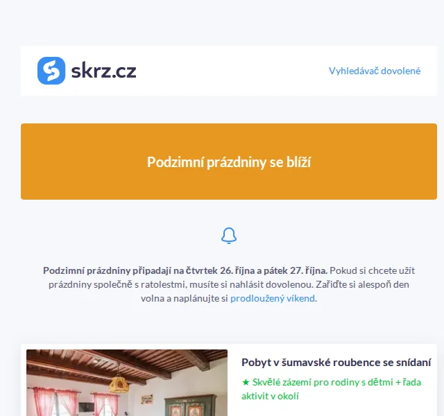 Vánoce na Skrz: Pobyt v šumavské roubence od 3 290 Kč – červen 2026 | Nuslet.cz