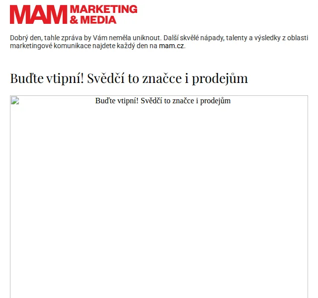 Marketing & Media: Trend humoru v reklamě – červen 2026 | Nuslet.cz