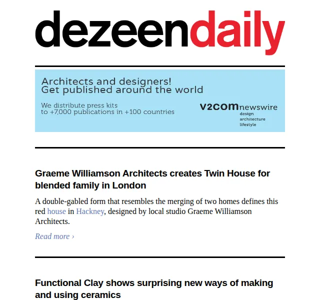 Dezeen Daily: architektonické novinky – červen 2026 | Nuslet.cz