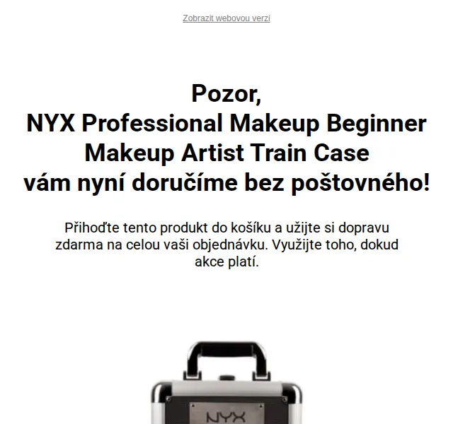 Notino: Doprava zdarma a slevy na NYX Versace – červen 2026 | Nuslet.cz