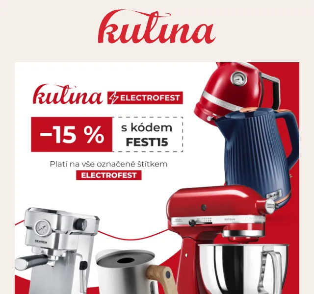 KULINA.cz: Electrofest slevy – červen 2026 | Nuslet.cz