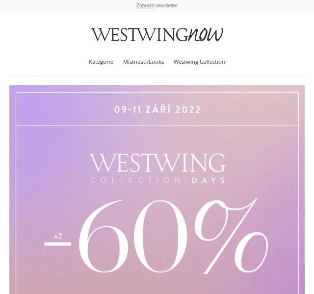 WestwingNow: Velké finále – slevy až -60 % – červen 2026 | Nuslet.cz