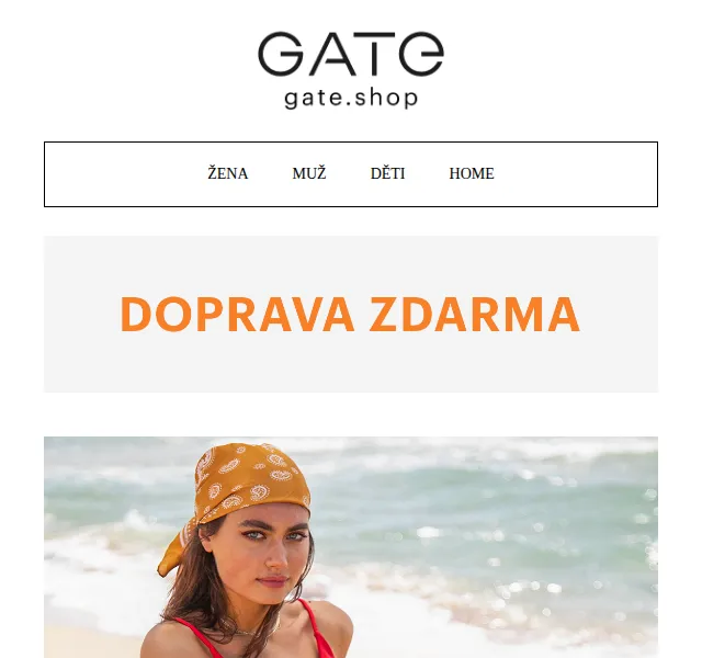 gate.shop: Doprava zdarma a letní kolekce – červenec 2026 | Nuslet.cz