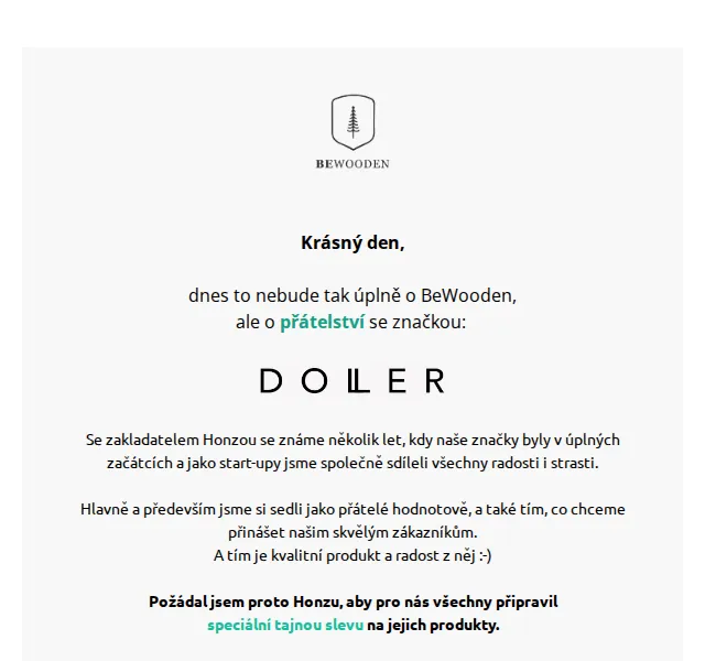 BeWooden Guru: 20% sleva na Doller.cz – červen 2026 | Nuslet.cz