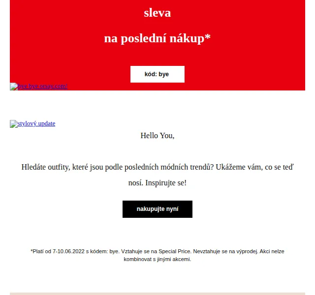 orsay: 50% sleva na novinky – červen 2026 | Nuslet.cz