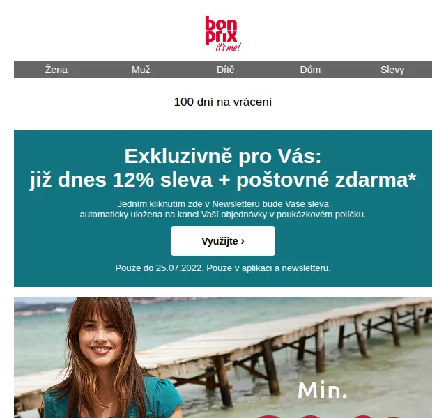 bonprix: 12% sleva na vše + poštovné zdarma – červen 2026 | Nuslet.cz