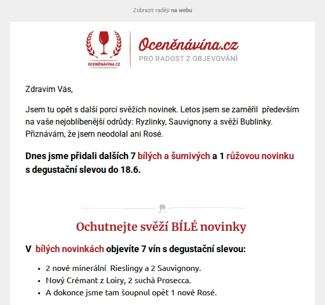 Vláďa z Oceněnávína.cz: Slevy na Ryzlinky a bubliny – červen 2026 | Nuslet.cz