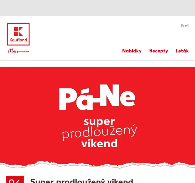 Kaufland: Super prodloužený víkend – červen 2026 | Nuslet.cz