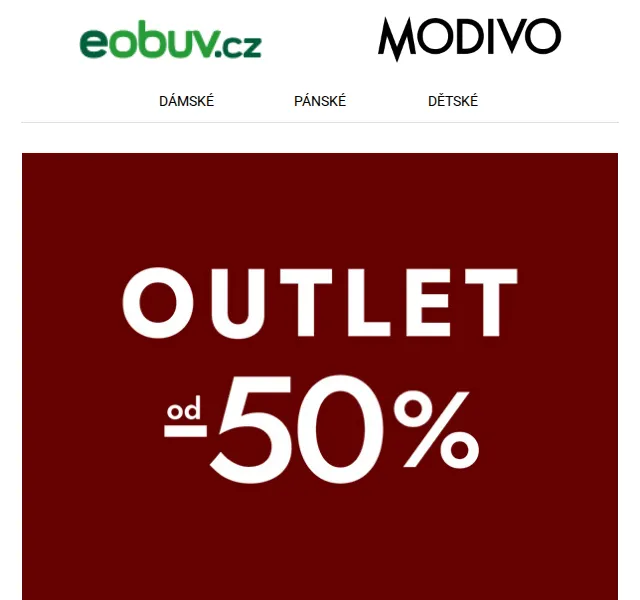 eobuv: MODIVO outlet slevy 50 % na Guess, Tommy Hilfiger – červen 2026 | Nuslet.cz