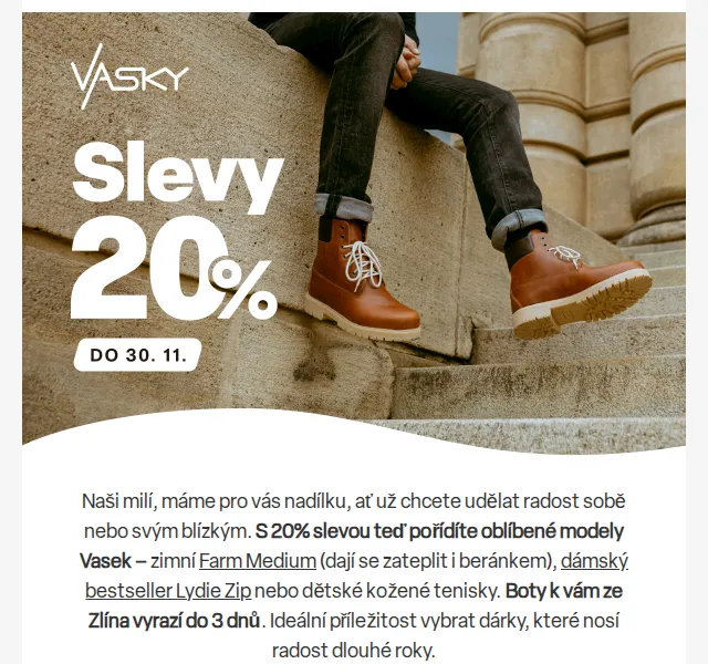 Vasky: 20% sleva na oblíbené modely – červen 2026 | Nuslet.cz