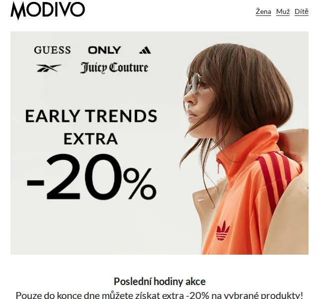 Modivo: extra sleva -20 % na trendy kousky – červen 2026 | Nuslet.cz