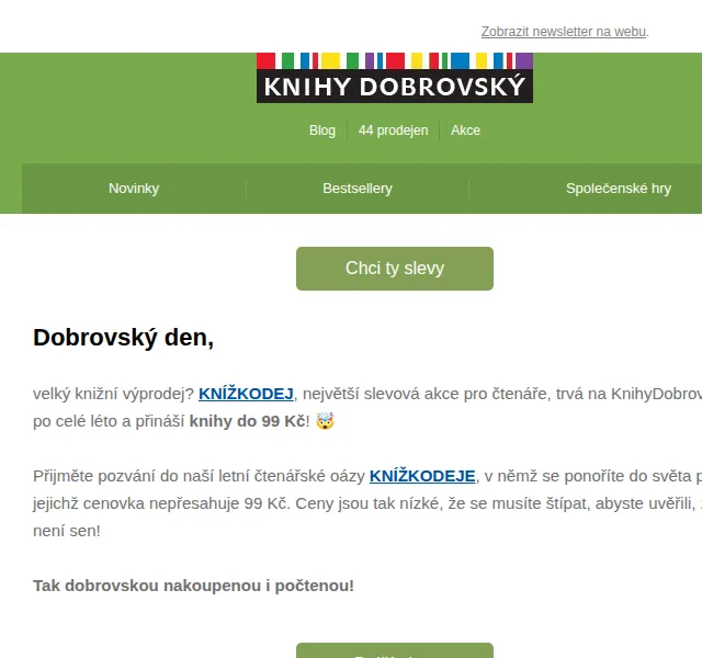 KnihyDobrovsky.cz: Knížkodej – knihy do 99 Kč – červen 2026 | Nuslet.cz