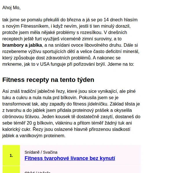 BAJOLA ✌ Fit bez diet: Fitnessní recepty a výživa – červen 2026 | Nuslet.cz