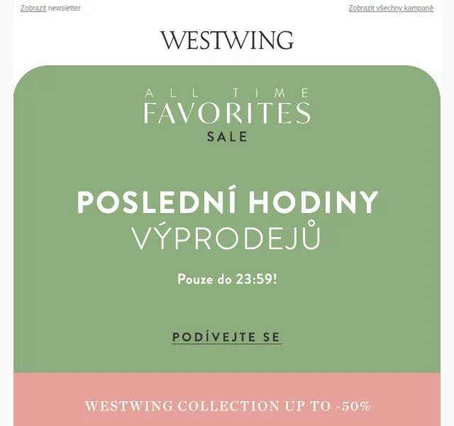 Westwing: All Time Favorites až -80 % – červen 2026 | Nuslet.cz