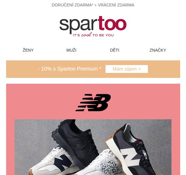 Spartoo.cz: New Balance, Pepe Jeans, Converse – duben 2026