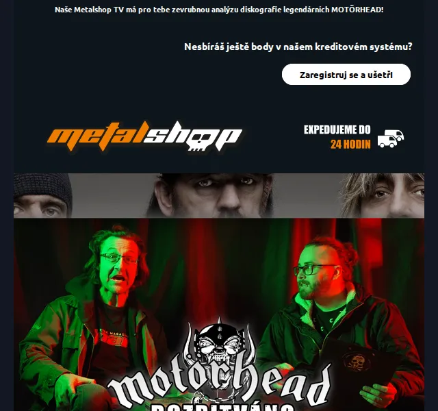 METALSHOP: Motörhead merch slevy – červen 2026 | Nuslet.cz