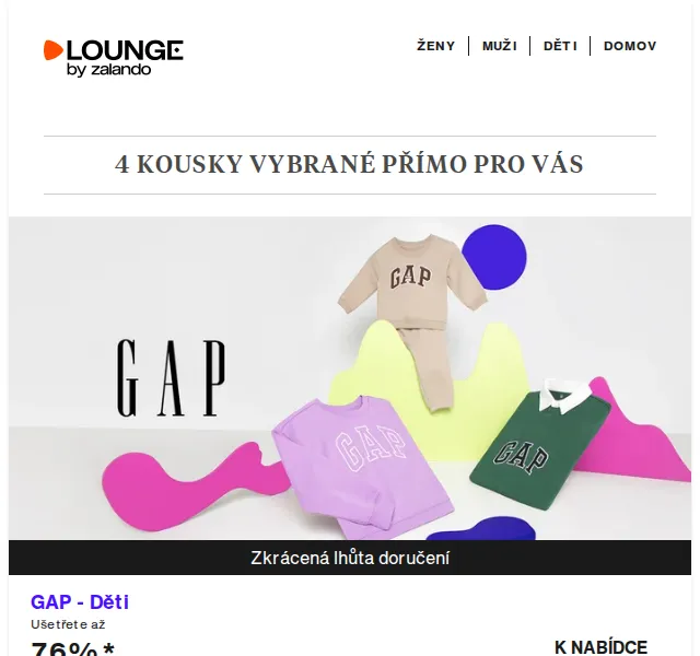 Lounge by Zalando: GAP, Geox a Ralph Lauren až 76% – červen 2026 | Nuslet.cz