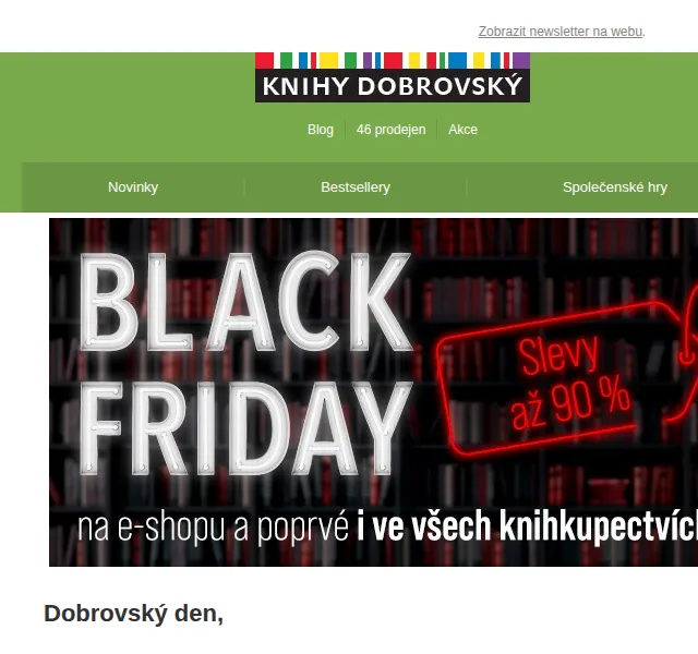 KnihyDobrovsky.cz: Black Friday až 90% slevy – červen 2026 | Nuslet.cz