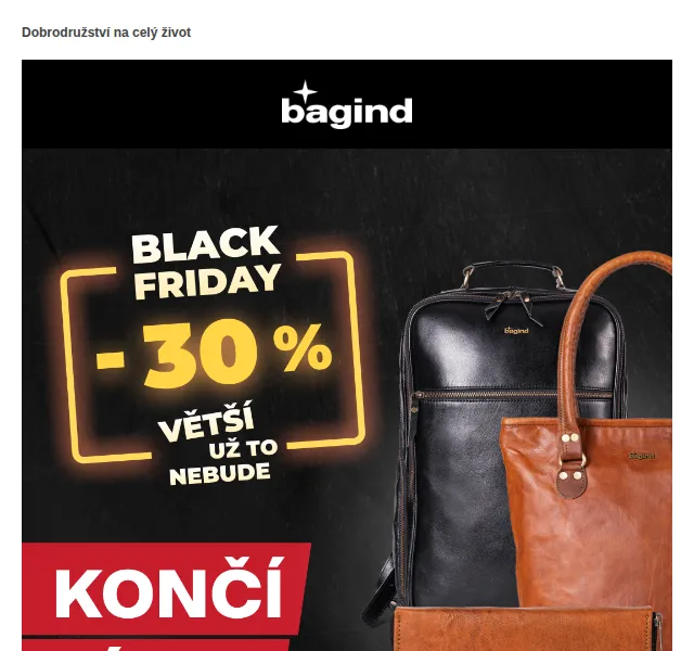 Bagind: -30 % na vše – prosinec 2026 | Nuslet.cz