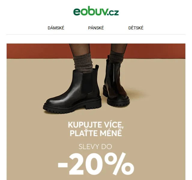 eobuv.cz: Sleva 10–20 % na boty – červen 2026 | Nuslet.cz