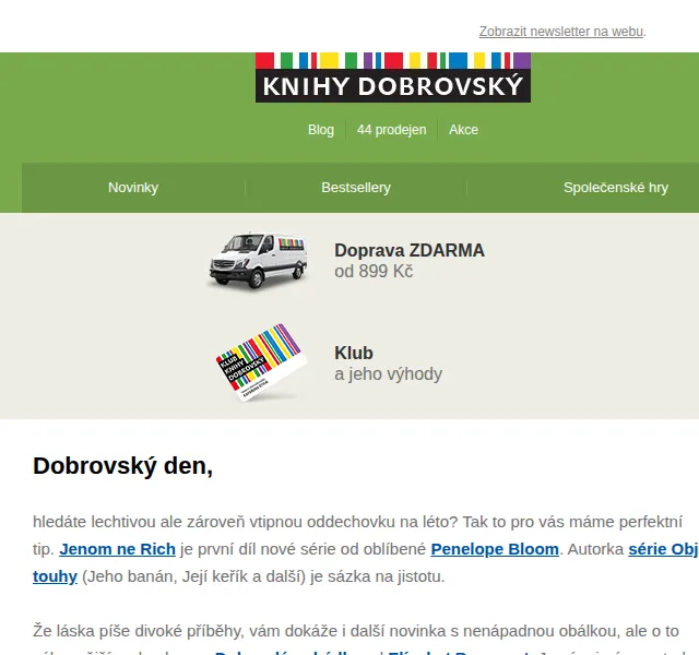 KnihyDobrovsky.cz: Slevy na knihy od Penelope Bloom a Vondrušky – červen 2026 | Nuslet.cz
