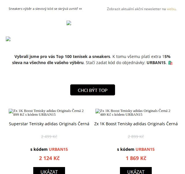 UrbanStore: Top 100 tenisek + 15% sleva – červen 2026 | Nuslet.cz