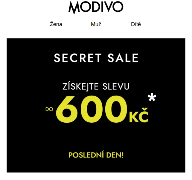 Modivo: Až -600 Kč na prémiové značky – červen 2026 | Nuslet.cz