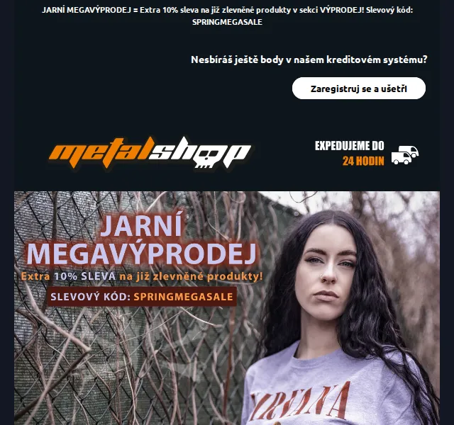 METALSHOP: Extra 10% sleva na výprodej – červen 2026 | Nuslet.cz