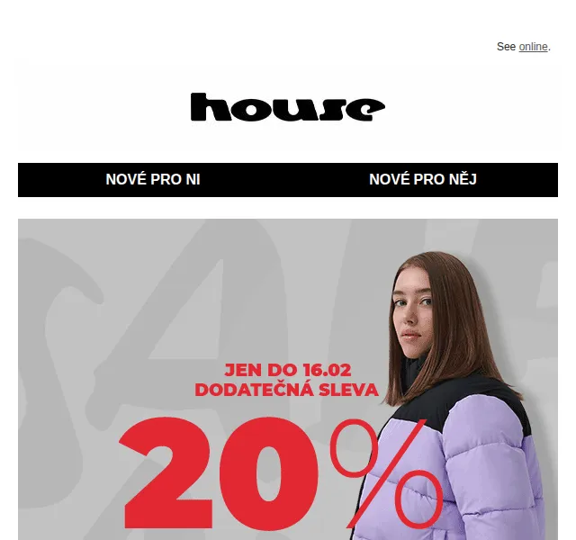 HOUSE: -20% na zlevněné produkty – červen 2026 | Nuslet.cz