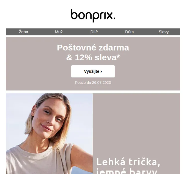 bonprix: 12% sleva + poštovné zdarma – červen 2026 | Nuslet.cz