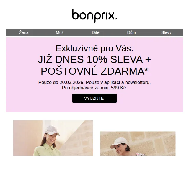 bonprix: 10% sleva + poštovné zdarma – červen 2026 | Nuslet.cz