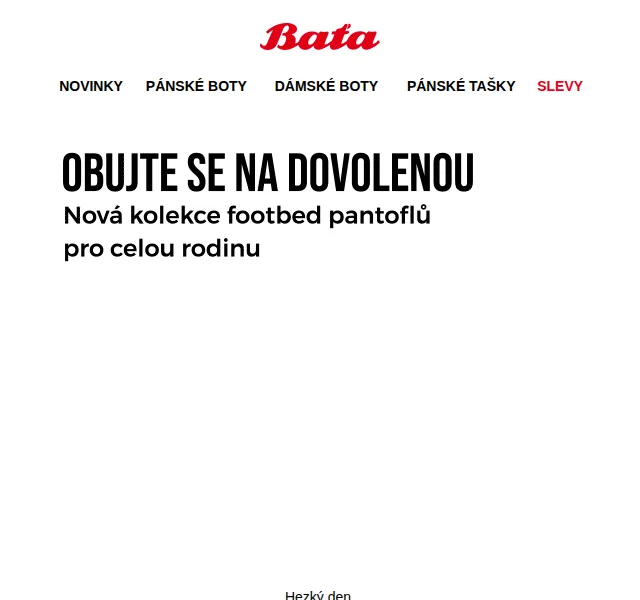 Baťa: Nová kolekce footbed pantoflů za 399 Kč – červen 2026 | Nuslet.cz
