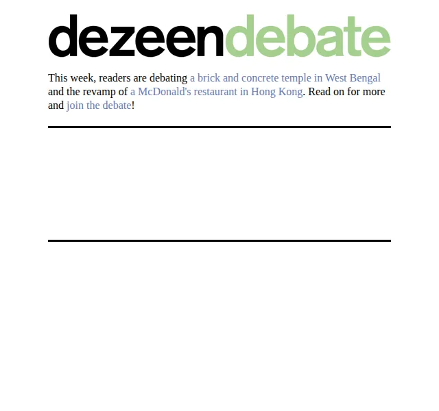 Dezeen Daily: Debata „Nic než úžas budí“ – červen 2026 | Nuslet.cz