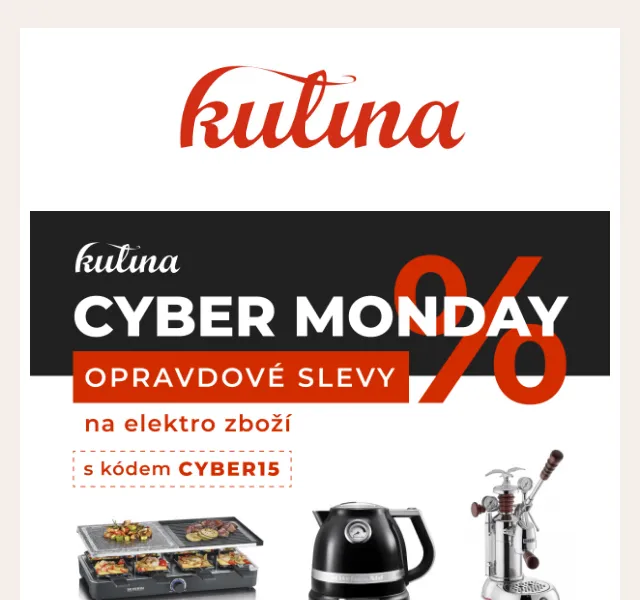 KULINA.cz: Sleva 15 % na KitchenAid a Smeg – prosinec 2026 | Nuslet.cz