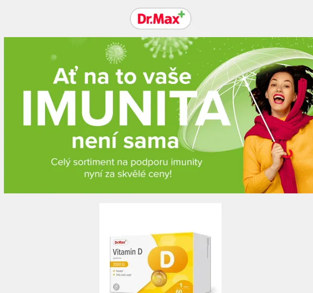 Dr.Max E-shop: Imunita se slevou 25% – říjen 2026 | Nuslet.cz