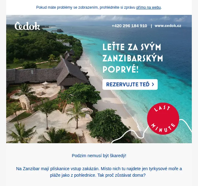 Čedok: Podzim na Zanzibaru – od 25 490 Kč – říjen 2026 | Nuslet.cz