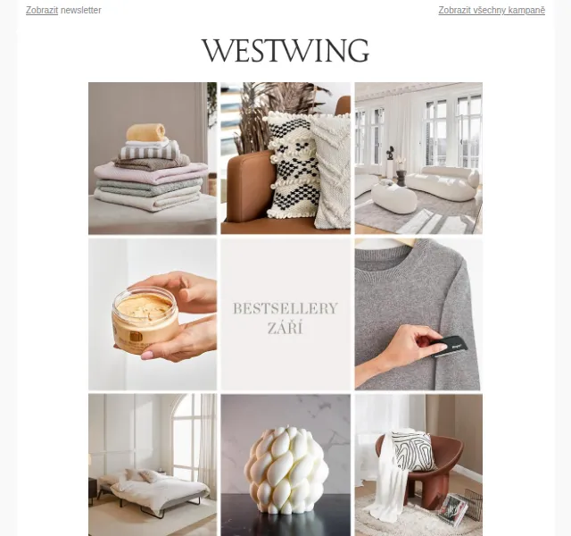Westwing: Bestsellery září – dřevo, zlato a Glamour Man Cave | červen 2026 | Nuslet.cz