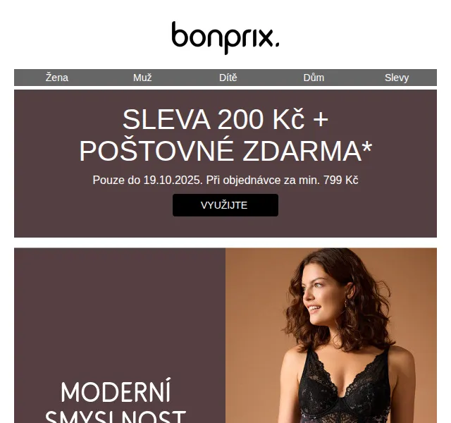bonprix: 200 Kč sleva a poštovné zdarma – červen 2026 | Nuslet.cz