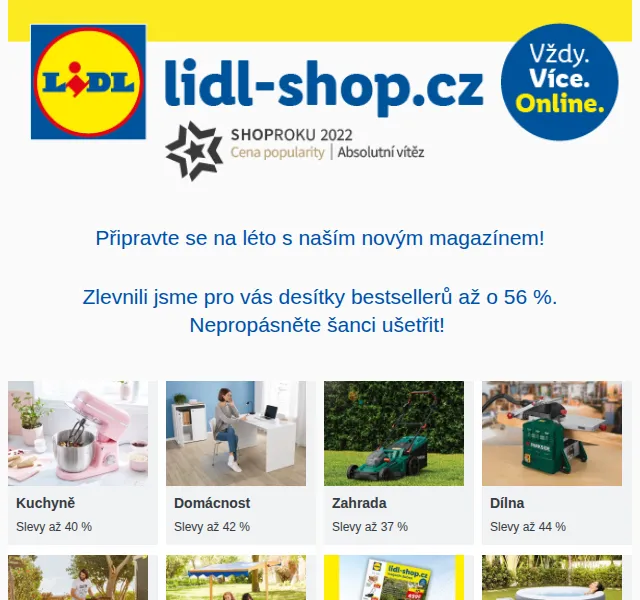 Lidl: Slevy až 56 % s dubnovým magazínem – červen 2026 | Nuslet.cz