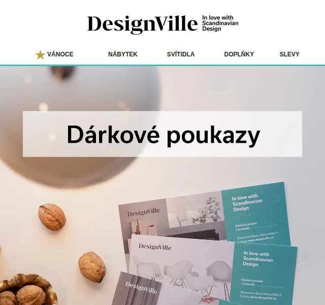 DesignVille: Dárkové poukazy až 5000 Kč – červen 2026 | Nuslet.cz