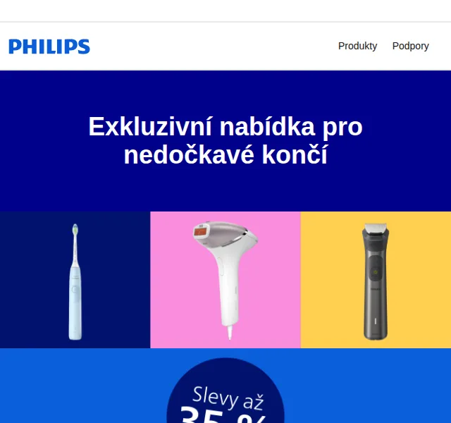 Philips: Slevy až 35 % + extra 10% kód – listopad 2025 | Nuslet.cz