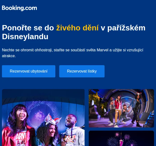 Booking.com: Zážitek v Disneylandu Paříž a zábavní parky – červen 2026 | Nuslet.cz