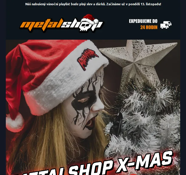 METALSHOP: X-MAS PLAYLIST 39 slev a dárků – prosinec 2026 | Nuslet.cz