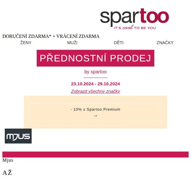 Spartoo: Až -50 % na Mjus, Desigual a Schott – červen 2026 | Nuslet.cz