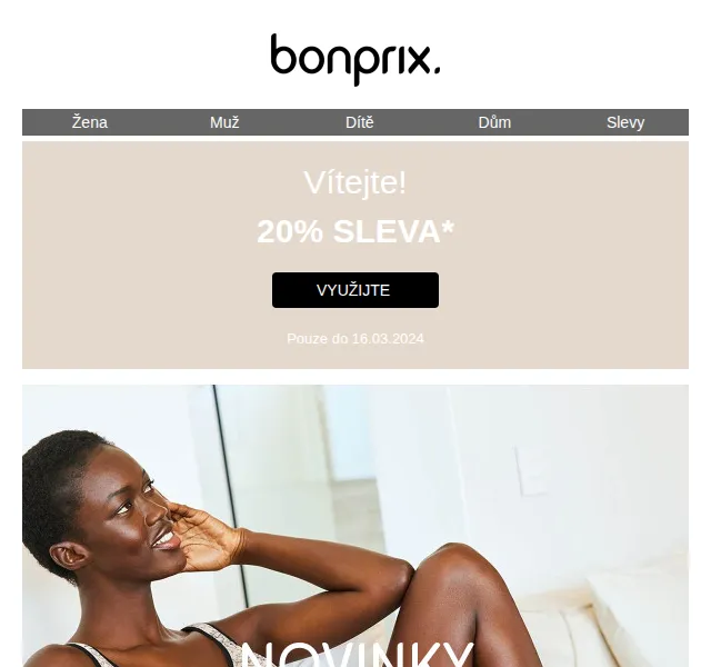 bonprix: 20% sleva na první objednávku – červen 2026 | Nuslet.cz