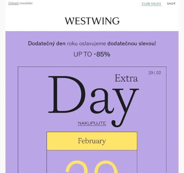 Westwing: Extra slevy až do -85 % – červenec 2026 | Nuslet.cz